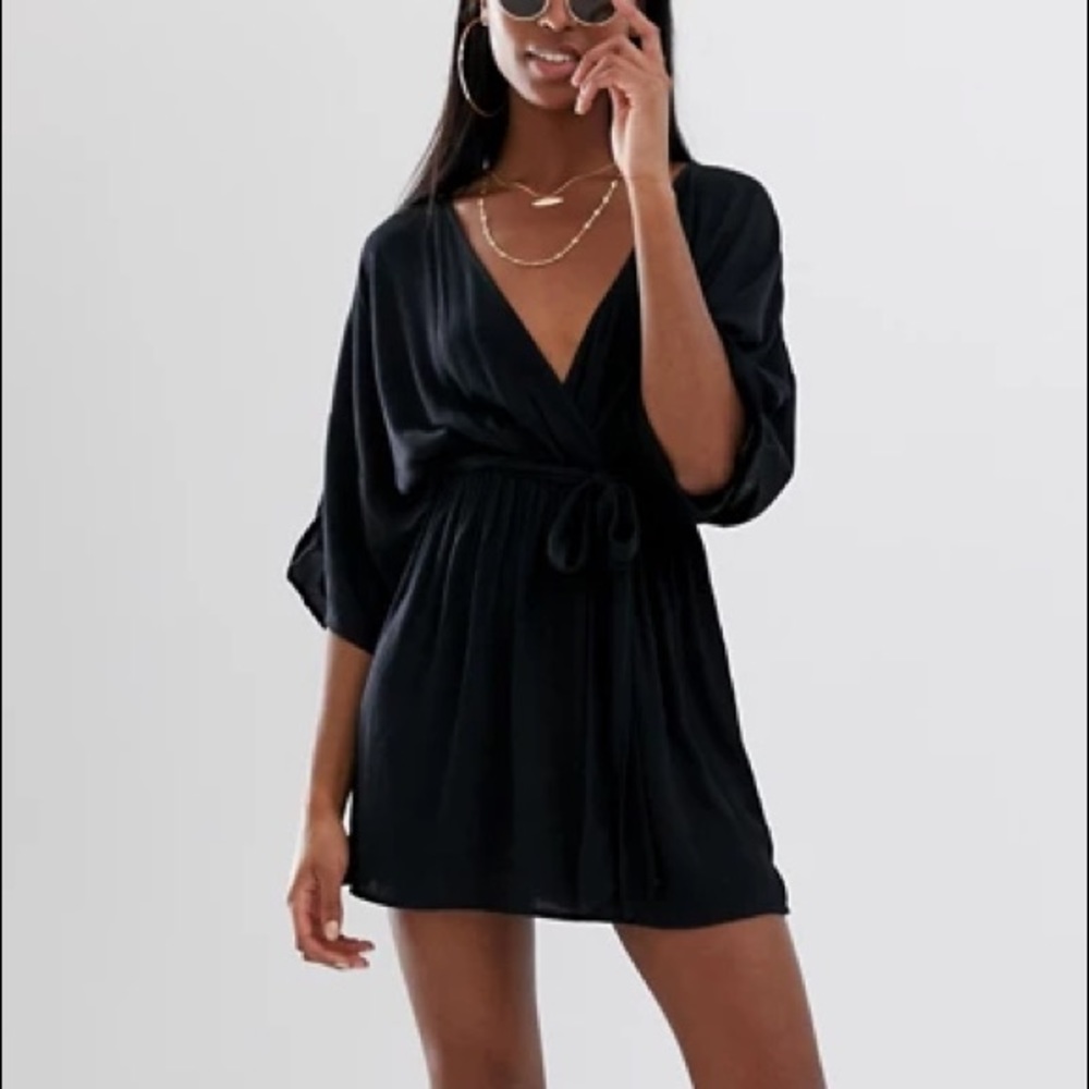 Tie waist kimono beach cover up